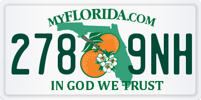 FL license plate 2789NH