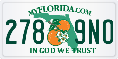 FL license plate 2789NO