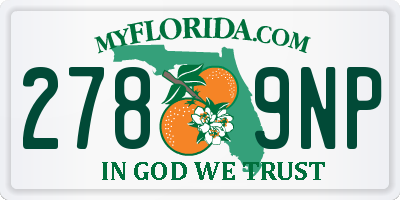 FL license plate 2789NP