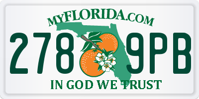 FL license plate 2789PB