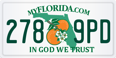 FL license plate 2789PD