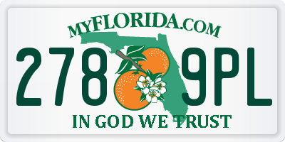 FL license plate 2789PL