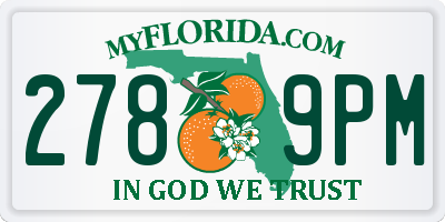 FL license plate 2789PM