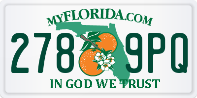 FL license plate 2789PQ