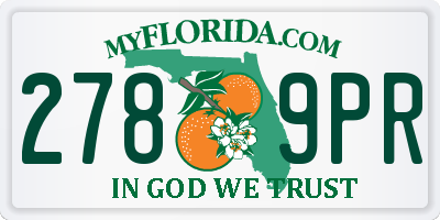 FL license plate 2789PR