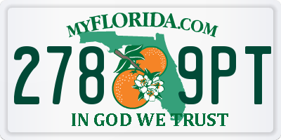 FL license plate 2789PT