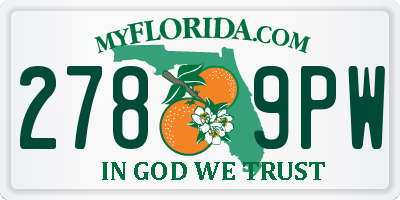 FL license plate 2789PW
