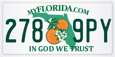 FL license plate 2789PY