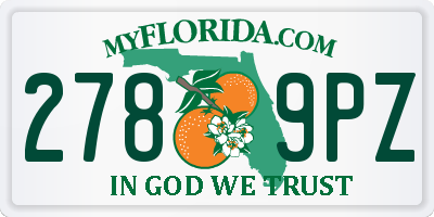 FL license plate 2789PZ
