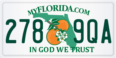 FL license plate 2789QA