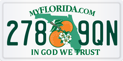 FL license plate 2789QN