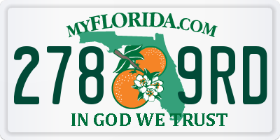FL license plate 2789RD