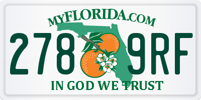 FL license plate 2789RF