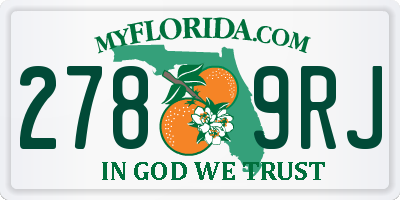FL license plate 2789RJ