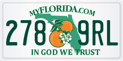 FL license plate 2789RL