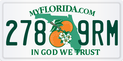 FL license plate 2789RM