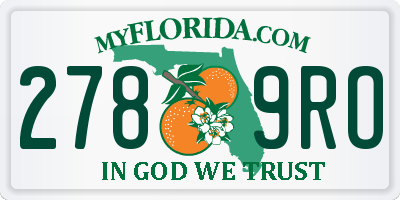 FL license plate 2789RO