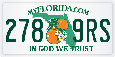 FL license plate 2789RS