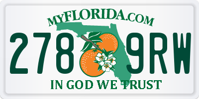 FL license plate 2789RW