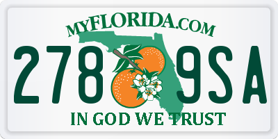 FL license plate 2789SA