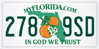 FL license plate 2789SD