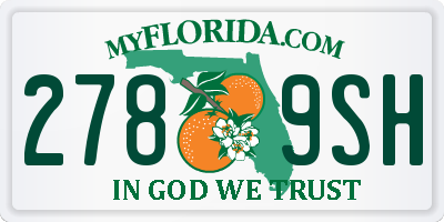 FL license plate 2789SH