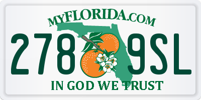 FL license plate 2789SL