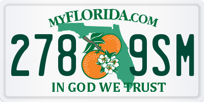 FL license plate 2789SM