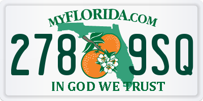 FL license plate 2789SQ