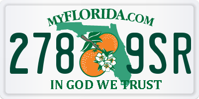FL license plate 2789SR
