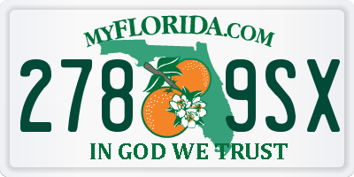 FL license plate 2789SX