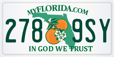 FL license plate 2789SY