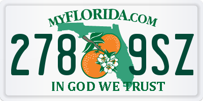 FL license plate 2789SZ
