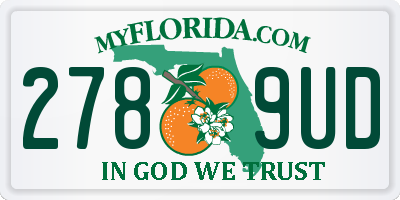 FL license plate 2789UD