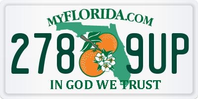 FL license plate 2789UP