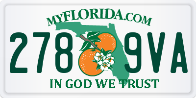 FL license plate 2789VA