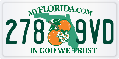 FL license plate 2789VD