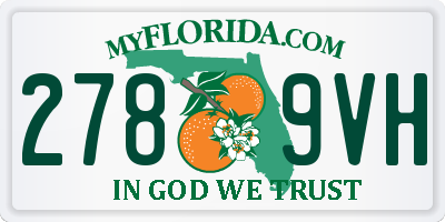 FL license plate 2789VH