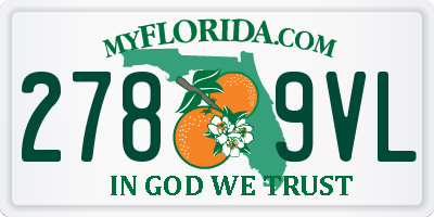 FL license plate 2789VL