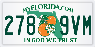 FL license plate 2789VM
