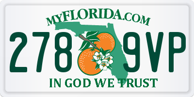 FL license plate 2789VP