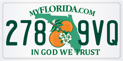 FL license plate 2789VQ