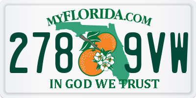 FL license plate 2789VW