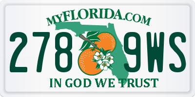FL license plate 2789WS