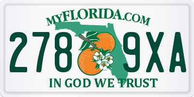 FL license plate 2789XA