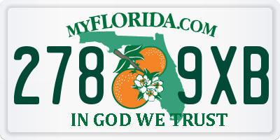 FL license plate 2789XB