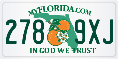 FL license plate 2789XJ