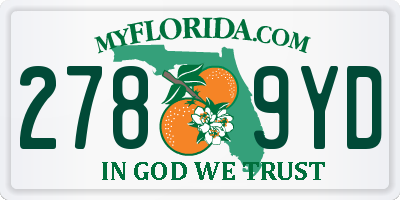 FL license plate 2789YD
