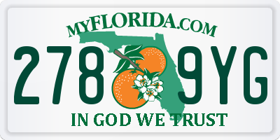 FL license plate 2789YG