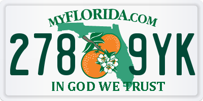 FL license plate 2789YK